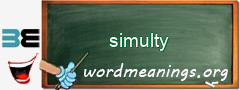 WordMeaning blackboard for simulty